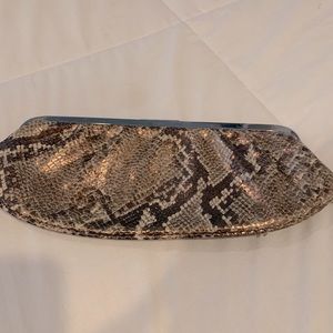 Banana Republic snake print clutch